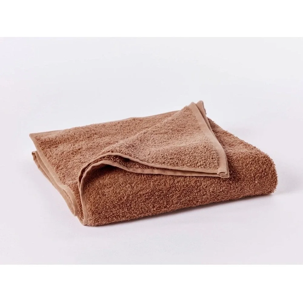 Coyuchi Organic Cotton Bath Sheet Terracotta Rust Made in Turkey